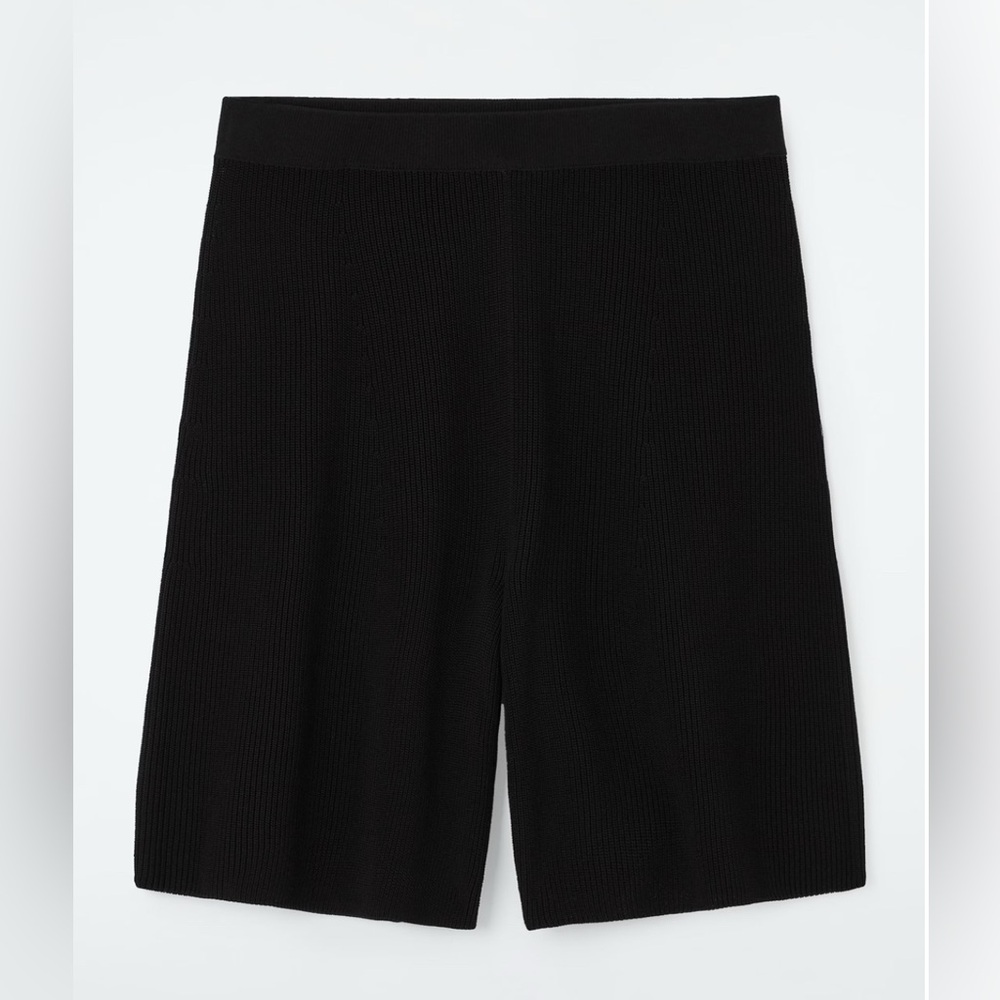 COS RIBBED-KNIT BERMUDA SHORTS